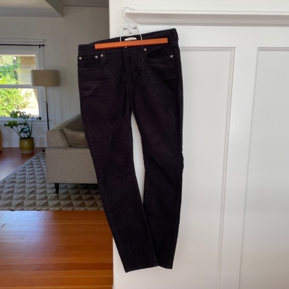 Helmut Lang black skinny corduroy pants 27 NWOT - Picture 3 of 7